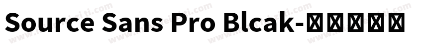 Source Sans Pro Blcak字体转换